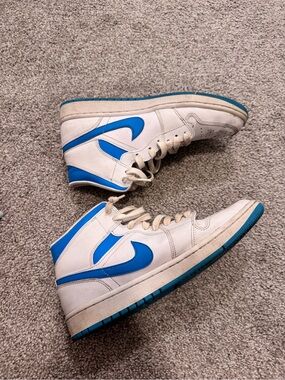 Nike Air Jordan’s Carolina Blue and White High-Tops: Tar Heels